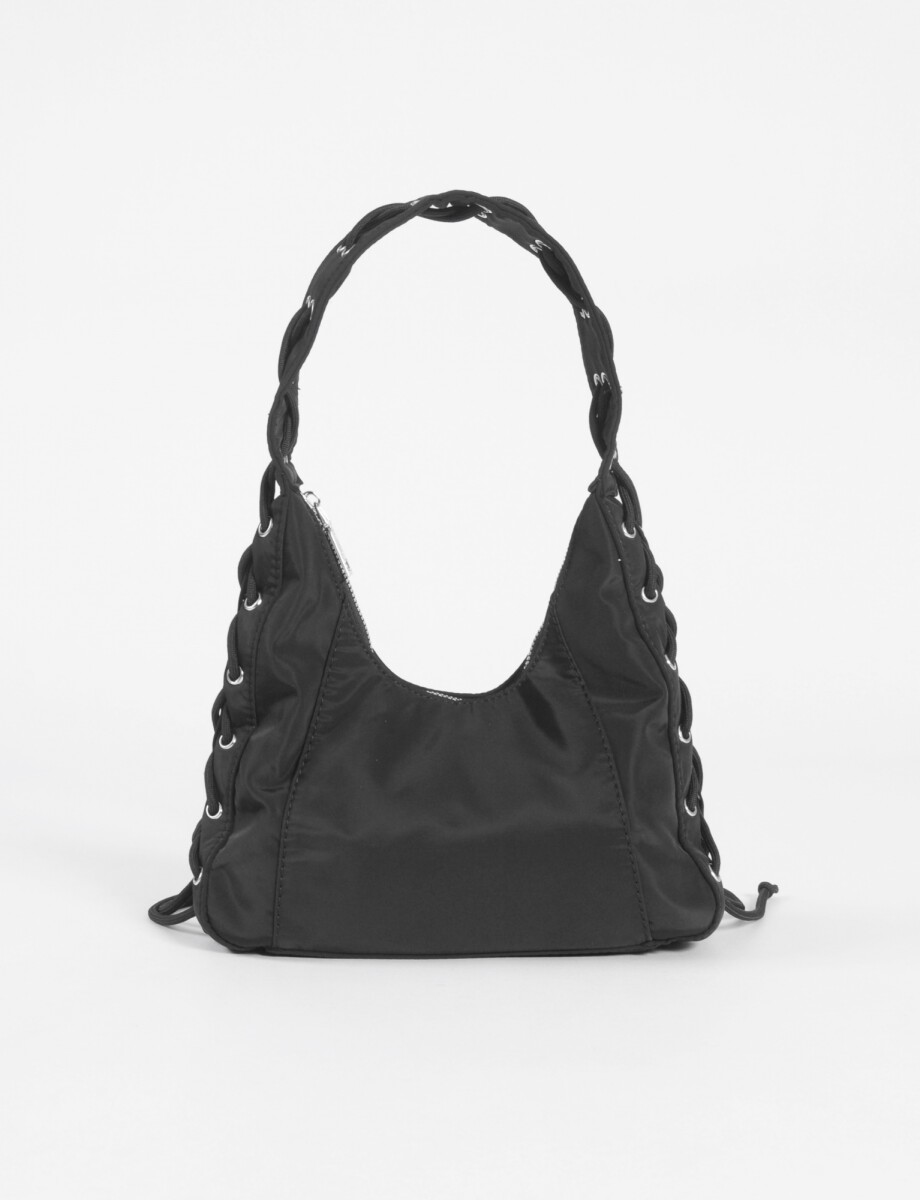 Cartera de hombro acordonada - negro 