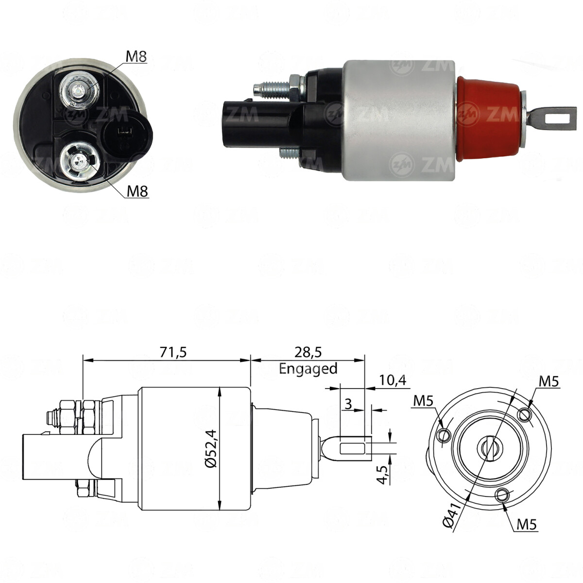 AUTOMATICO DE ARRANQUE VOLKSWAGEN AUDI VW 12V ZM 