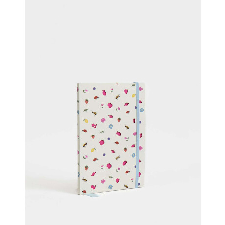 Cuaderno A5 Tapa Blanda Encuadernado Con Calados Blanco Crema