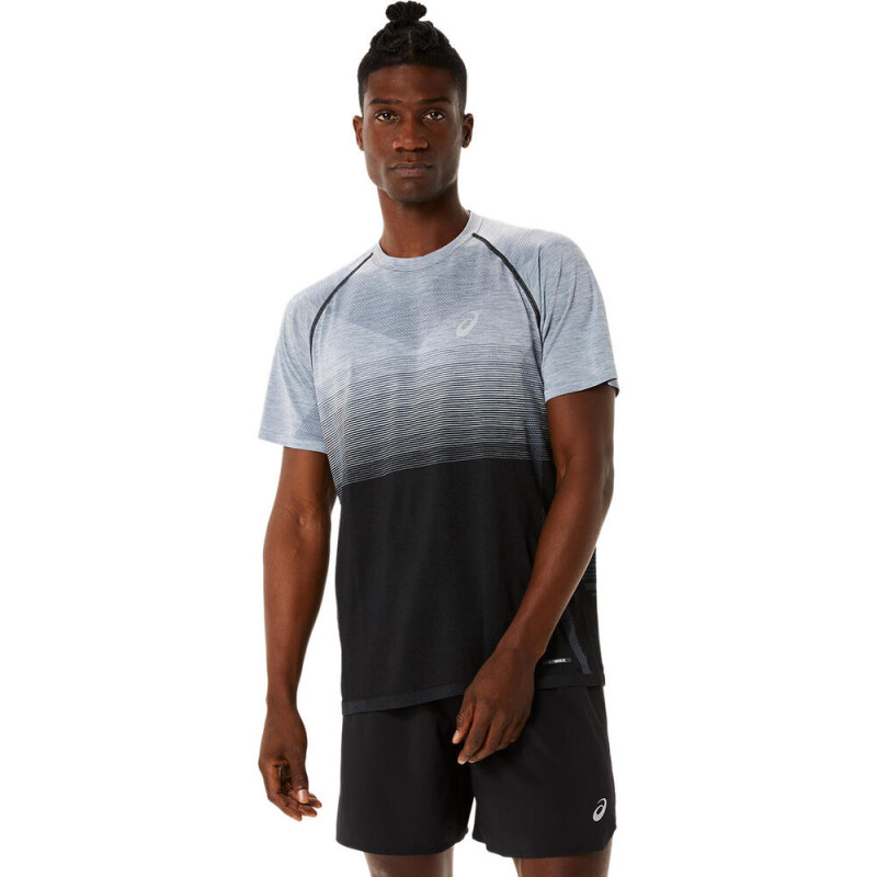 Polo Running Seamless Hombre Performance Black/carrier Grey