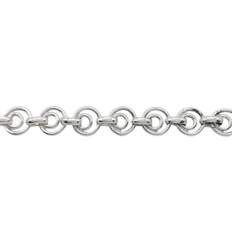 Pulsera Circulos dobles-Plata 925-Sin piedra-PU3047 sinpiedra