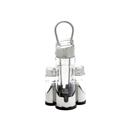 Vinagrera 4 Piezas Basic de Acero Inoxidable y Vidrio Vinagrera 4 Piezas Basic de Acero Inoxidable y Vidrio