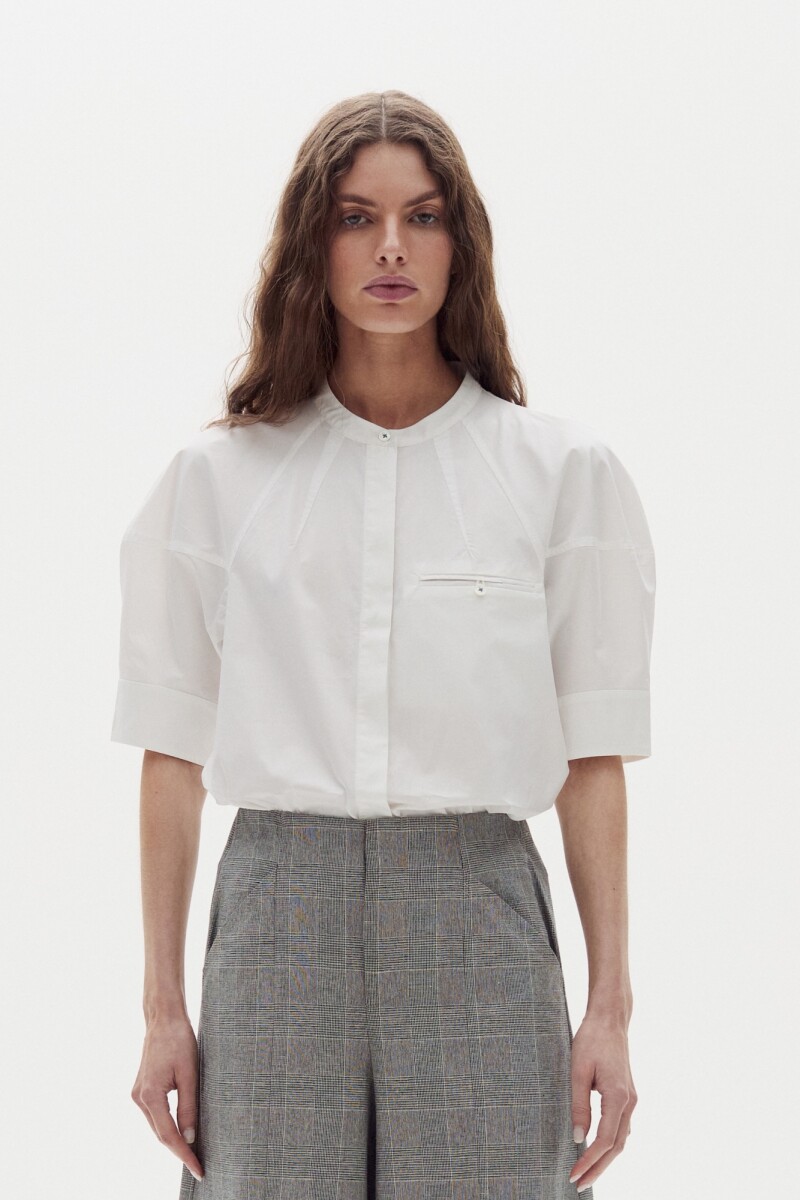 Camisa Cambria en Algodon Blanco