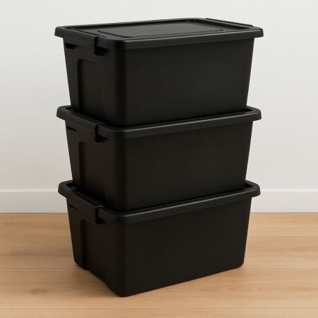 Set x3 Caja organizadora 10lts NEGRO