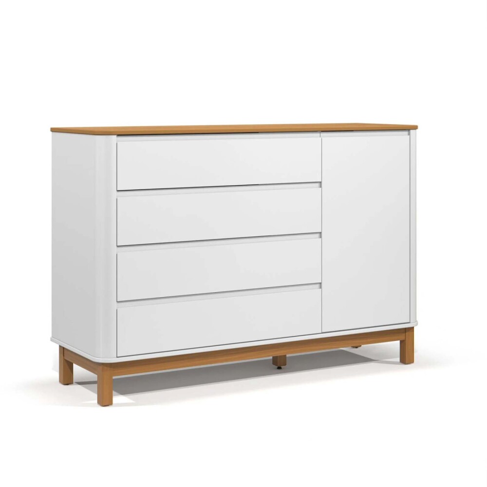 CÓMODA 1 PLAZA MDF BLANCO FLOW KIDS