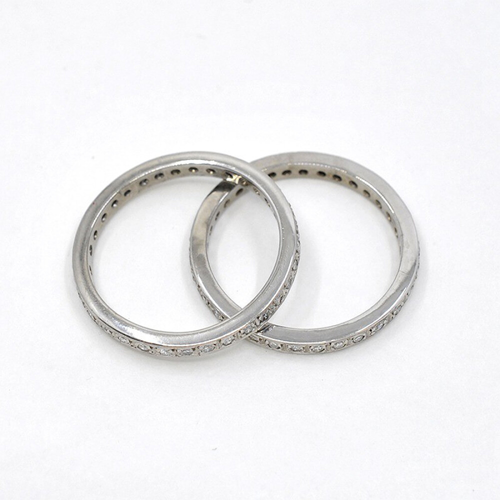 Anillo Sin Fin En Oro Blanco 18K Y Brillantes Anillo Sin Fin En Oro Blanco 18K Y Brillantes