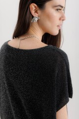Blusa Athenia Negro Lurex