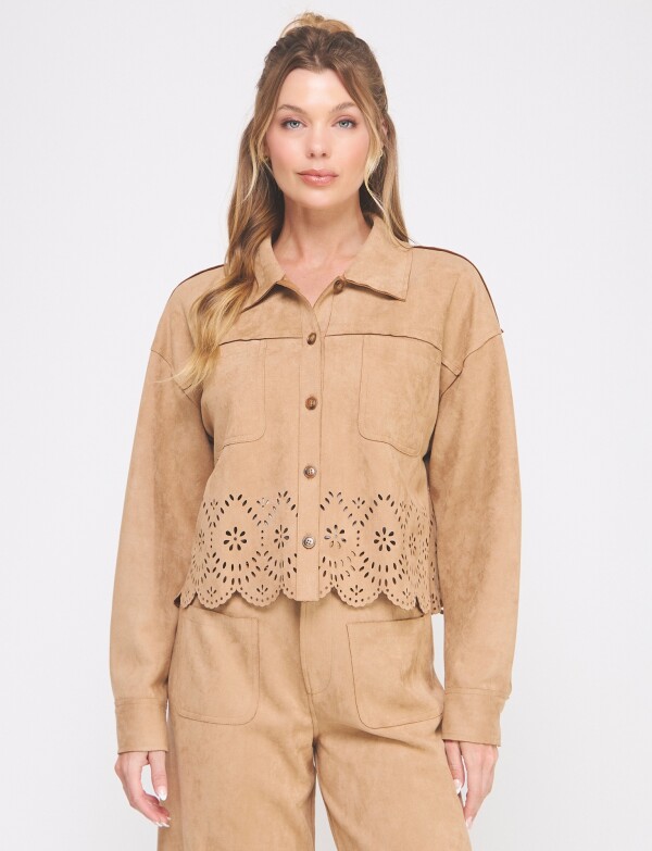 Chaqueta Suede TOSTADO