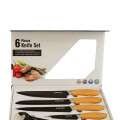 Set De Cuchillos De 6 Piezas Con Mango De Madera Set De Cuchillos De 6 Piezas Con Mango De Madera