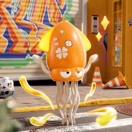 Pulpo Eléctrico Interactivo – Camina, Mueve la Cola y Hace Sonidos Amarillo
