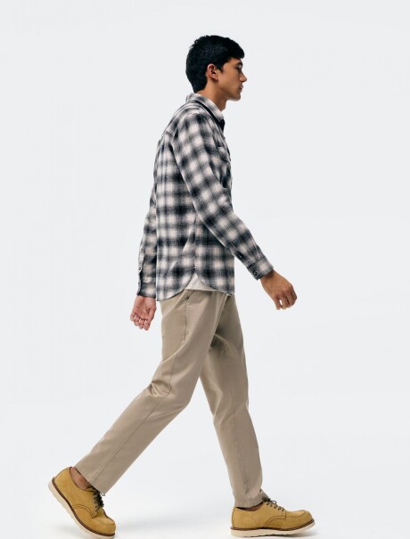 CAMISA MANGA LARGA DE RAYAS NEGRO