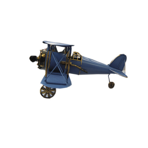 Avión de Hierro de Decoración Color Azul U