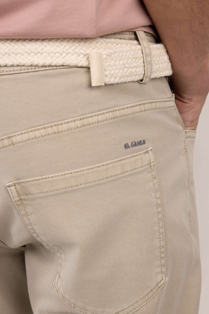 Pantalón 5 Bolsillos Beige