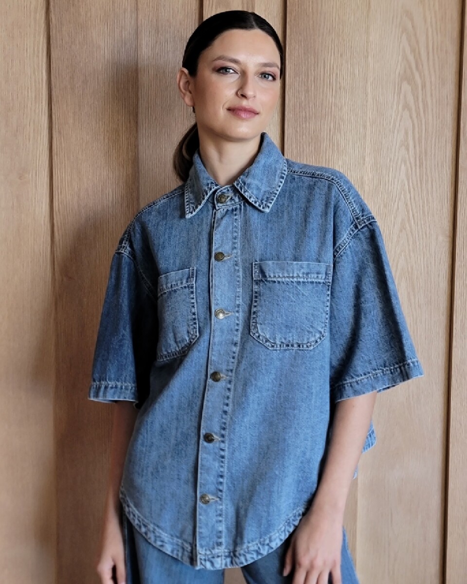 Sobrecamisa Sol - Denim Azul Soft 