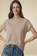 Remera de Lurex. Beige