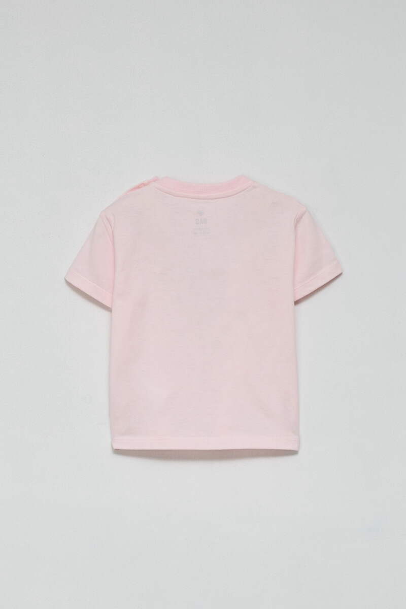 Camiseta manga corta básica Rosa