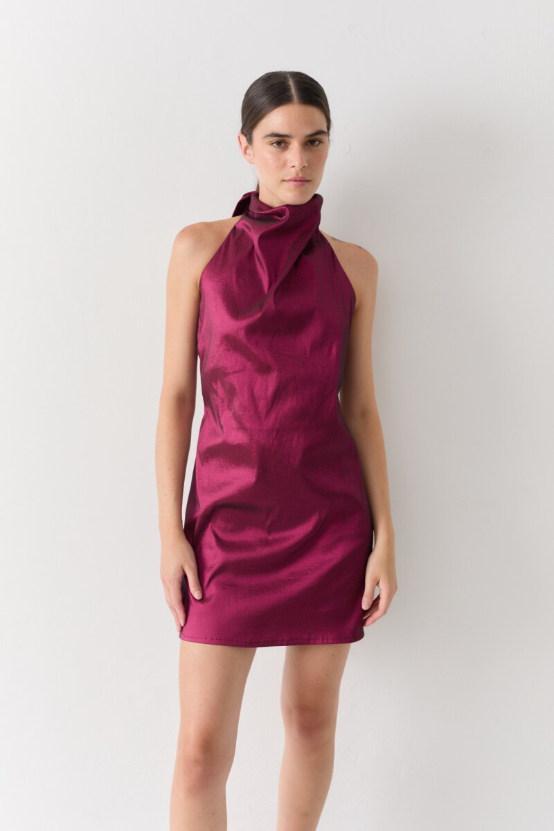 VESTIDO HALTER PARTY - Morado 