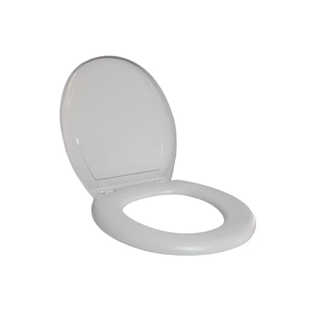 Tapa Inodoro Oval Plástica Acolchada Gris 