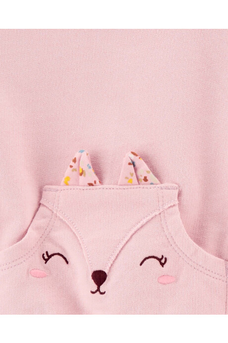 Set tres piezas de algodón, calza, buzo y body, diseño gatita Set tres piezas de algodón, calza, buzo y body, diseño gatita