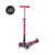 Monopatín Micro Maxi Plegable Neón LED Ajustable con 3 Ruedas ROSA