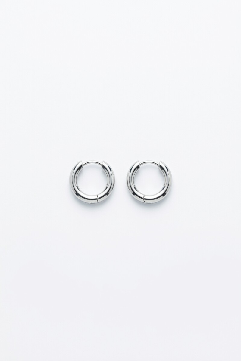 Aros acero grueso extra small plateado