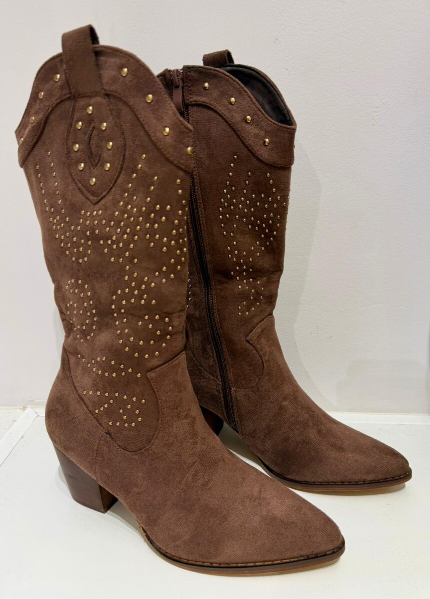 BOTA ALTA BRILLO - Marron 