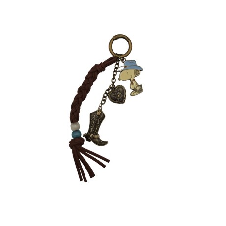 Llavero Snoopy cowboy celeste