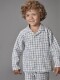 Pijama De Cuadro Vichy Gris Azulado