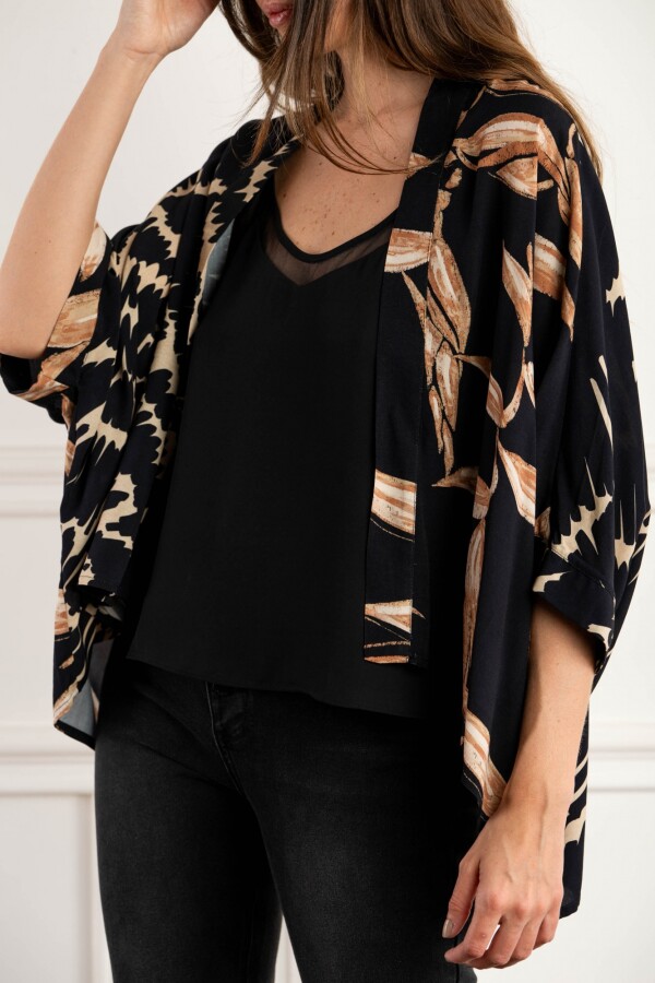 Kimono Print Negro