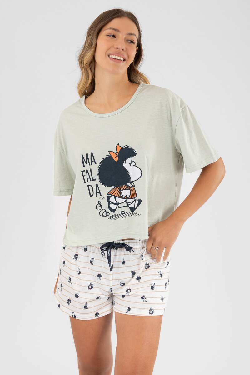 Pijama mafalda - Gris melange 