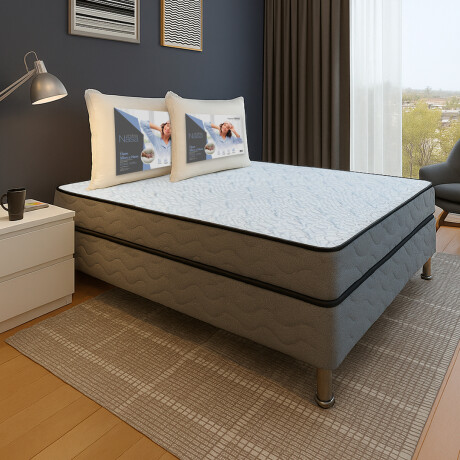 Sommier Moon - 140x190x58 - 2 plazas + 2 Almohadas Nasa Sommier Moon - 140x190x58 - 2 plazas + 2 Almohadas Nasa