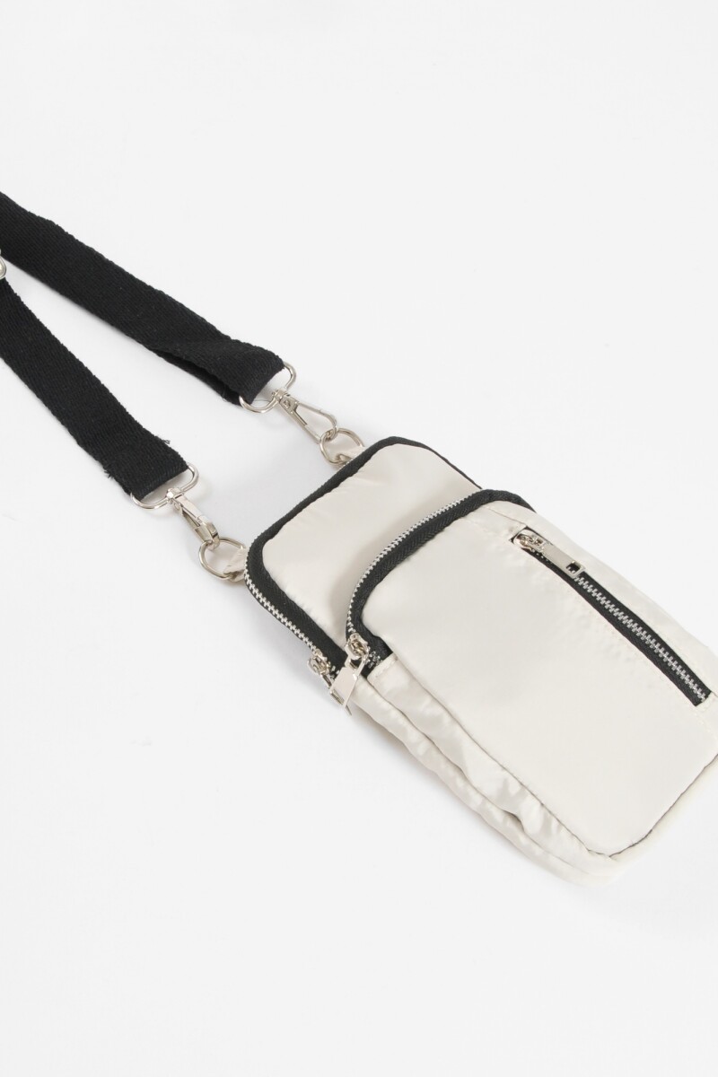 Porta celular tela cordón crudo