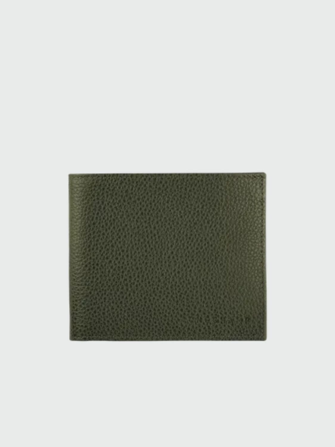 Longchamp -Billetera de Cuero, Le Foulonné Verde