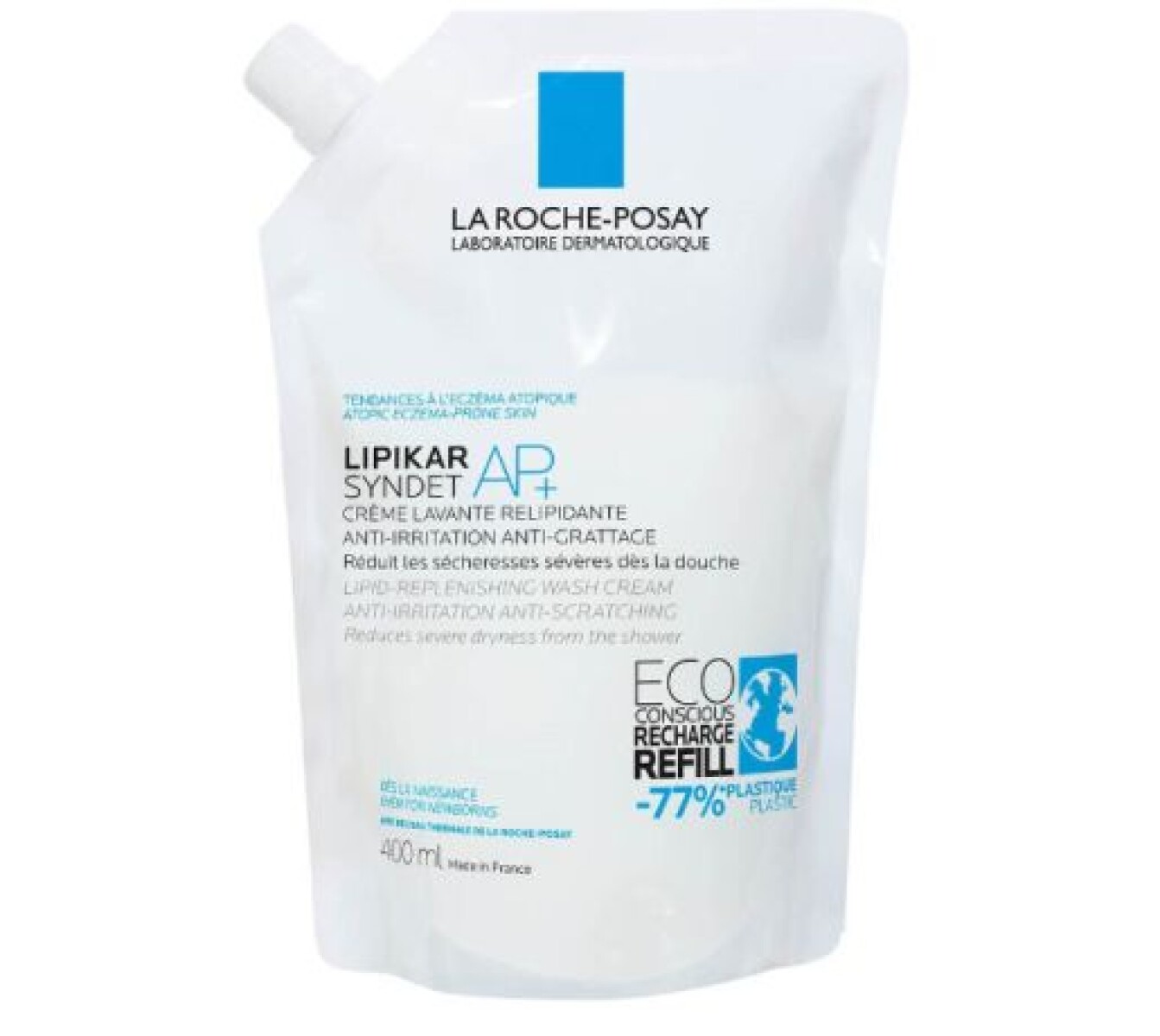La Roche Posay Lipikar Syndet AP+ Repuesto 400ml – Limpieza Suave y Nutritiva para Piel Seca