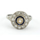 Anillo De Platino Con Brillantes Y Zafiros Sinteticos Anillo De Platino Con Brillantes Y Zafiros Sinteticos