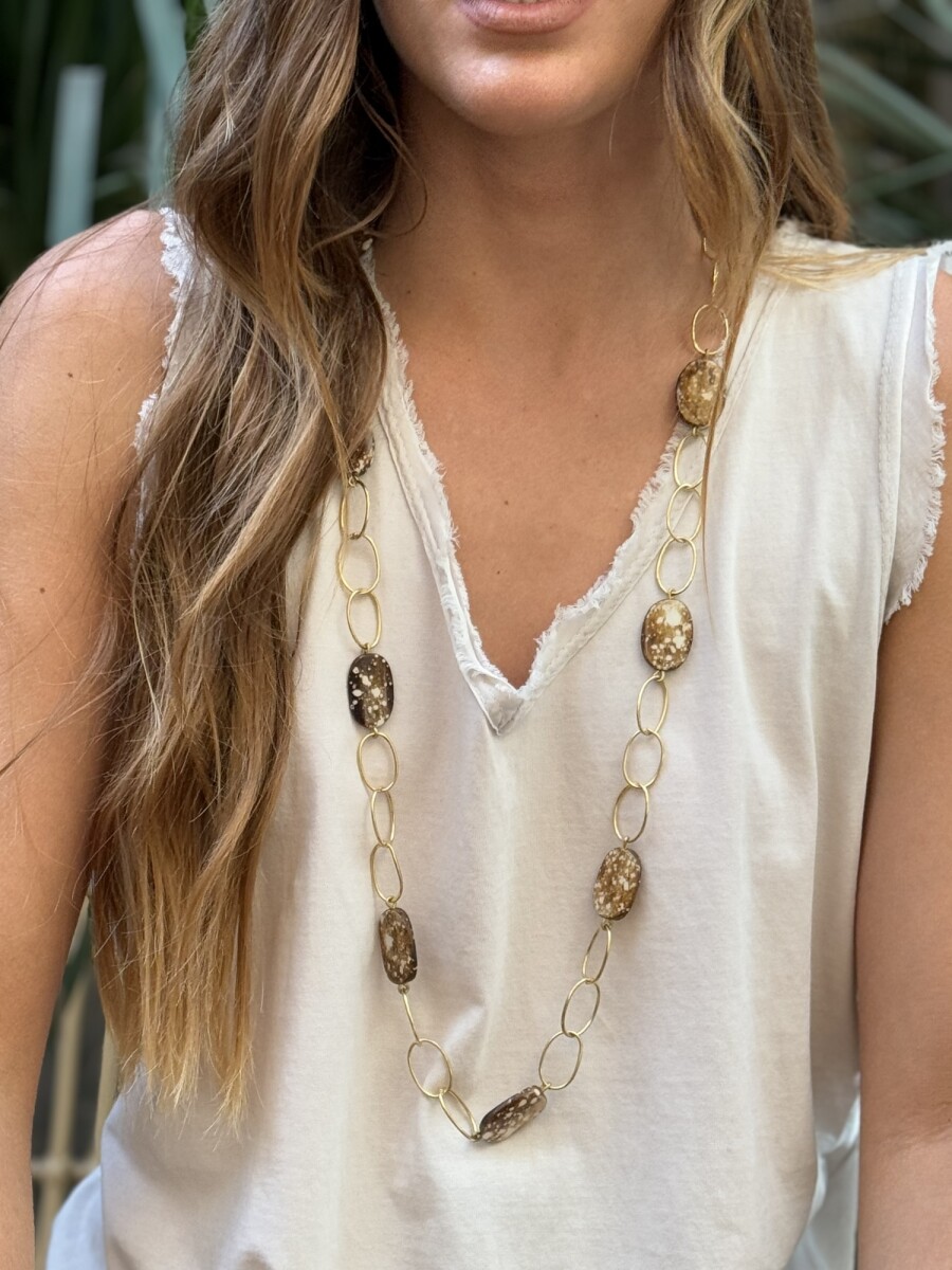 COLLAR TEODORA I - DORADO - MARRON 