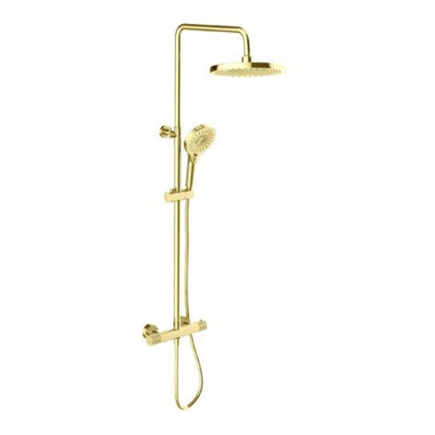 GRIFERIA BARRA DUCHA EN AC INOX COLOR ORO CEPILLADO - SERIE SIGNATURE DORADO-BRUSHED GOLD