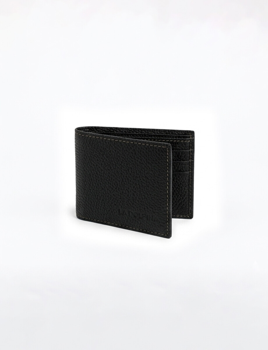 Billetera cuero negro