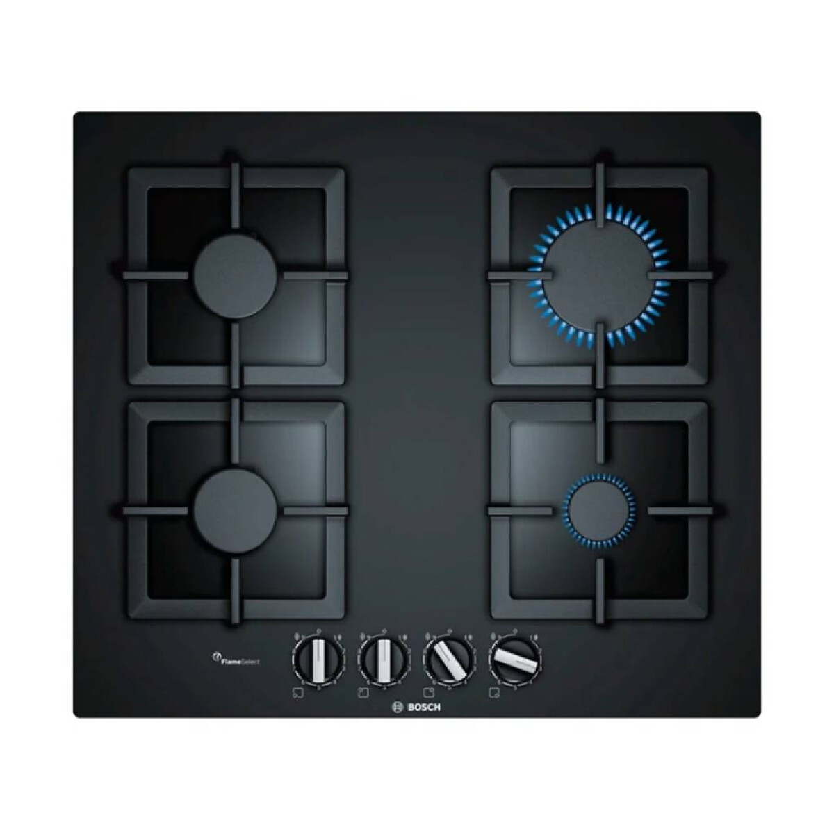 Anafe a gas Bosch PPP6A6B20 Vidrio 60cm - negro 