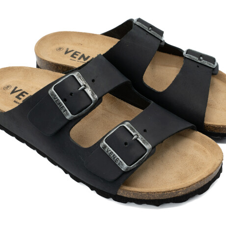 SANDALIAS VENET - CUERO PARIS NEGRO