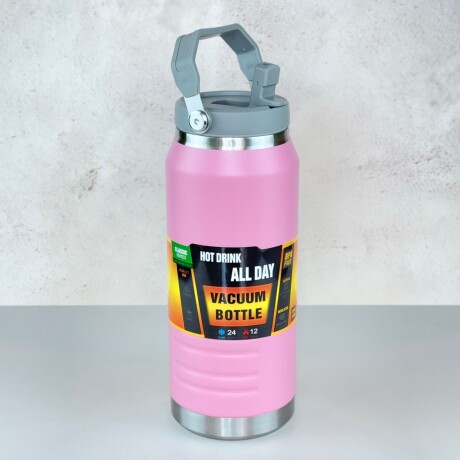 Botella Térmica de Acero Inoxidable con Manija 1200ML | Rosado Botella Térmica de Acero Inoxidable con Manija 1200ML | Rosado
