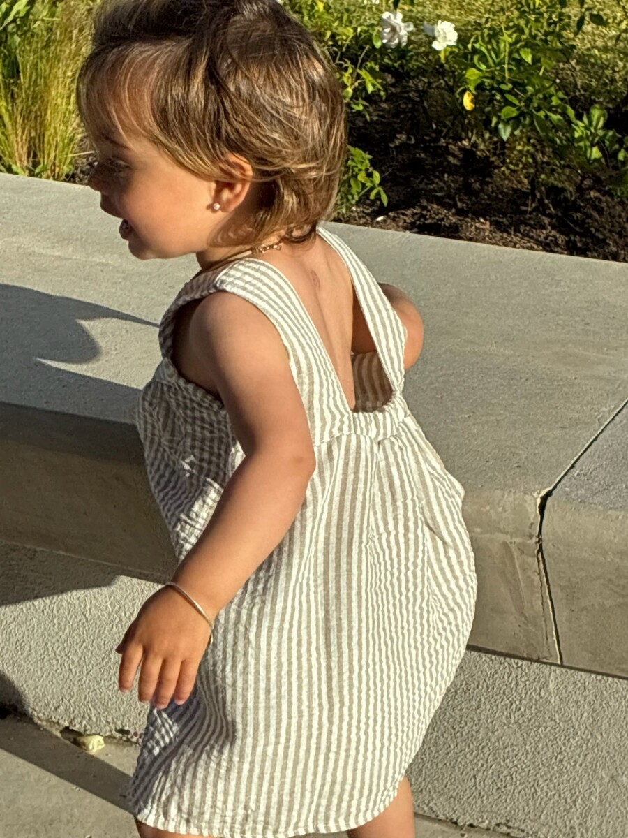 Vestido Tita Rayas Beige Vestido Tita Rayas Beige