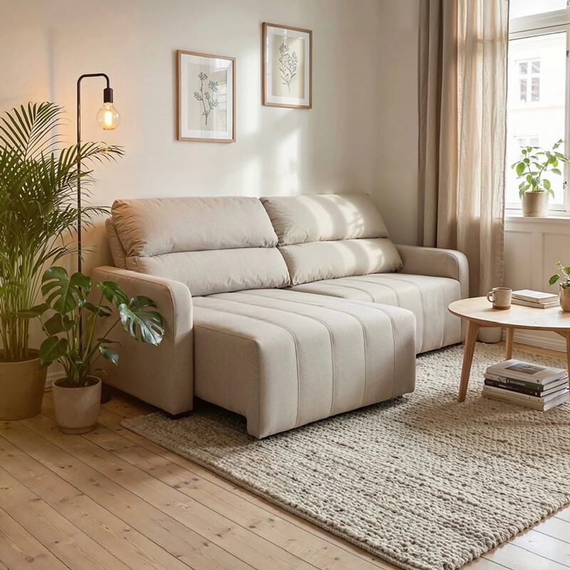 Sofá Retráctil NS Havaí en Tela Beige