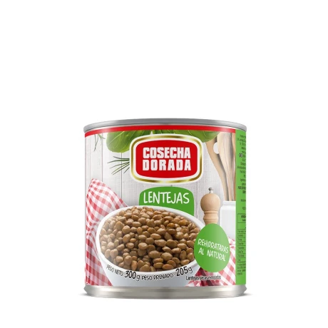 LENTEJAS LATA 300GR COSECHA DORADA LENTEJAS LATA 300GR COSECHA DORADA