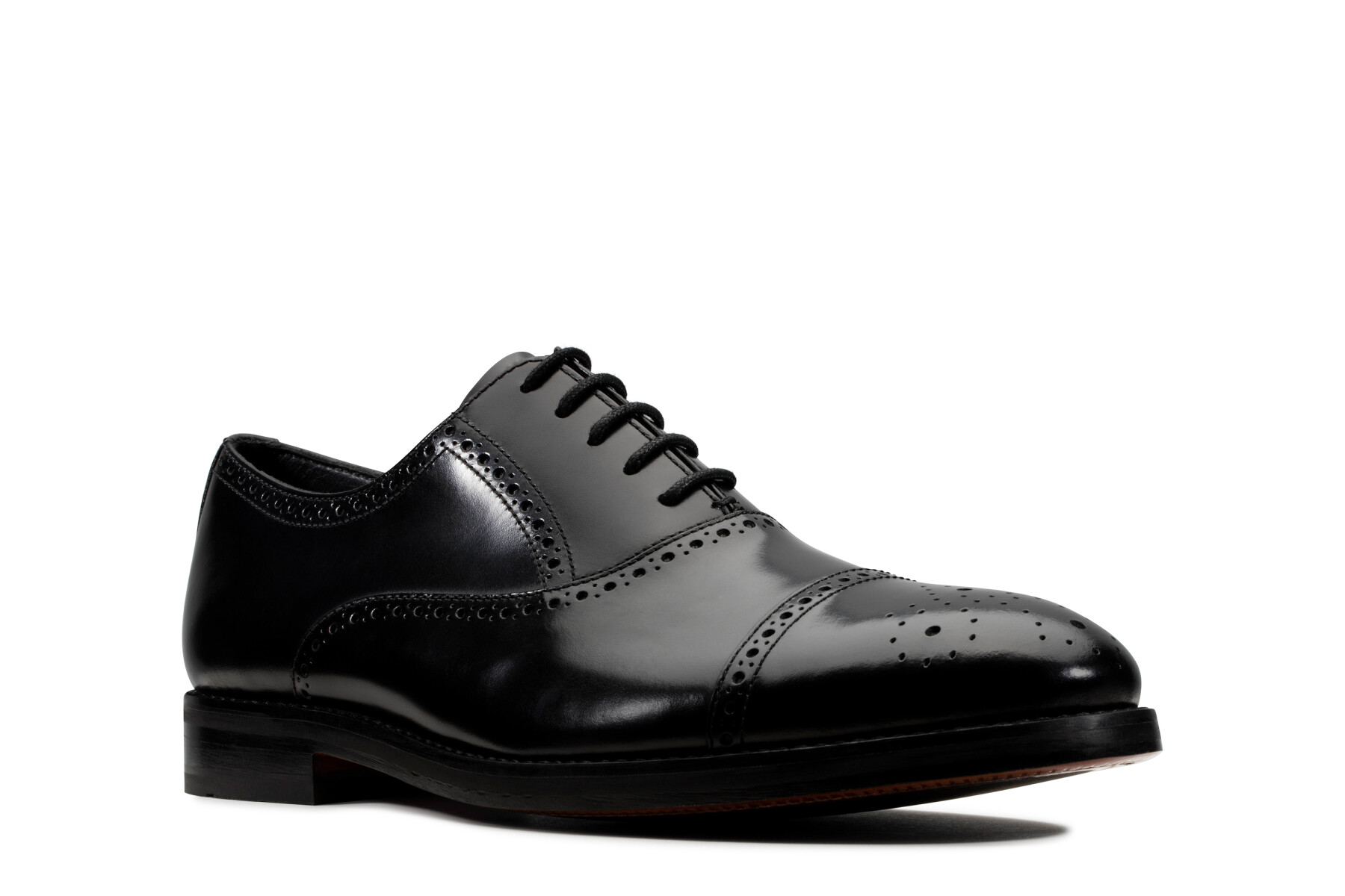 Zapato de Hombre Clarks Oliver Limit Black Leather - Negro 