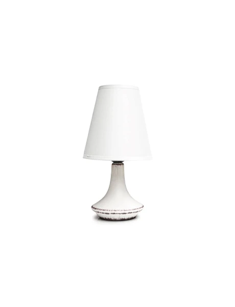 LAMPARA DE MESA BASE PORCELANA 16X16X30CM BLANCO LAMPARA DE MESA BASE PORCELANA 16X16X30CM BLANCO