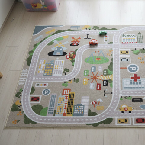 Alfombra Infantil con Memoria Ciudad 100 x 160 cm U