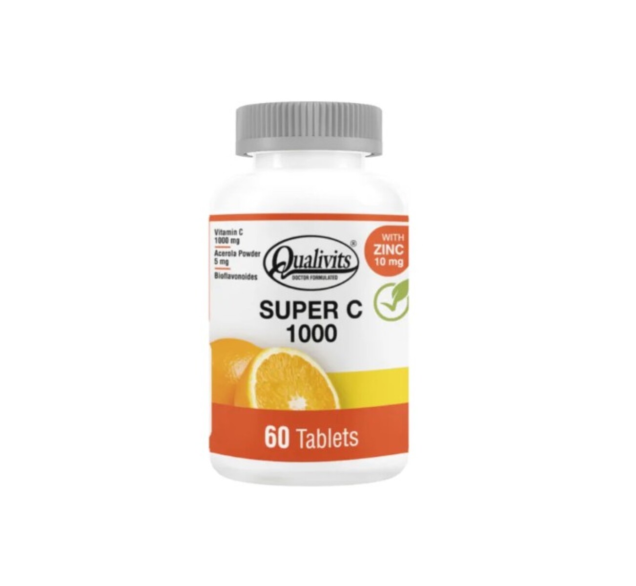 Super Vitamina C y Zinc 60 cáps Qualivits 