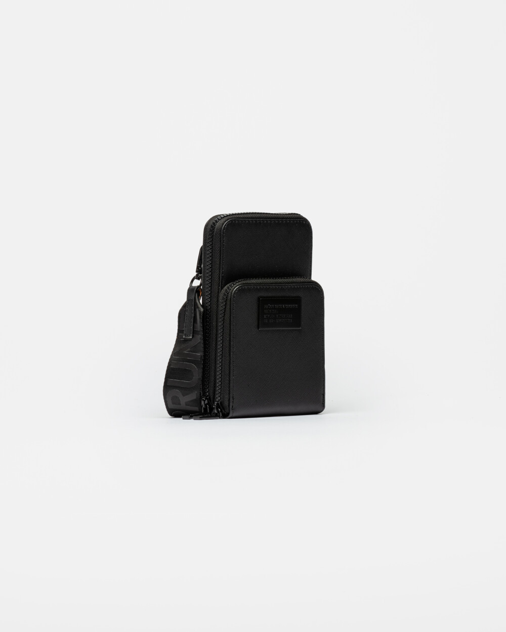 Mini Bag Amy En Efecto Cuero Saffiano Negro