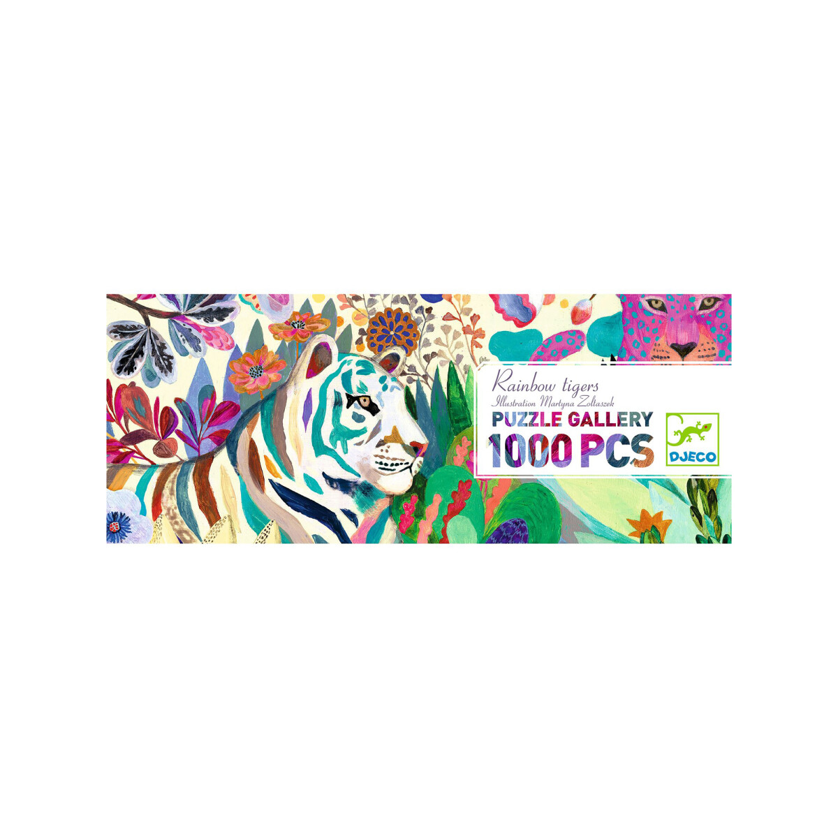 Puzzle Djeco 1000 piezas - Rainbow Tigers 